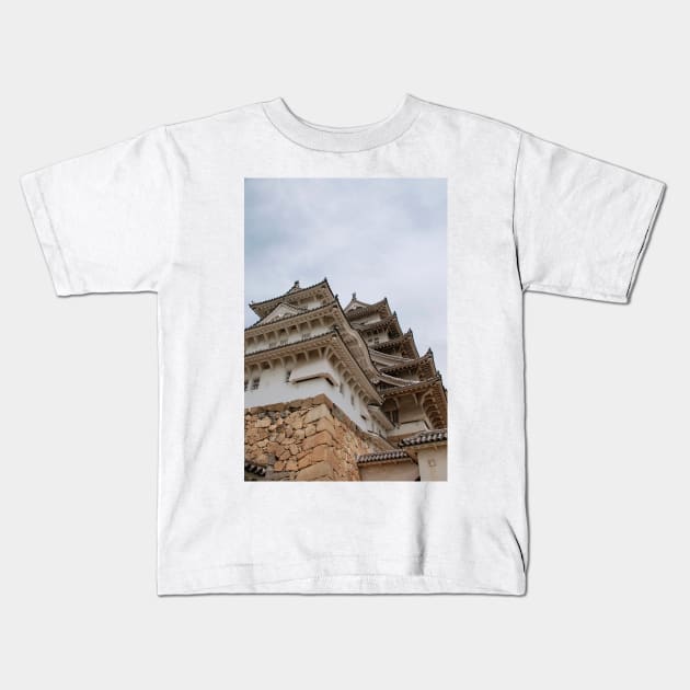 Castle at Himeji, Japan Kids T-Shirt by jojobob